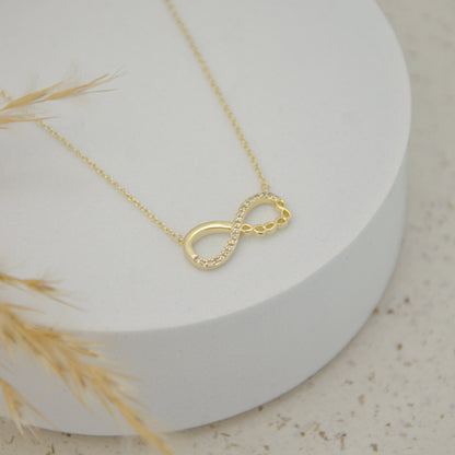Gold plated Infinity Symbol Pendant Necklace