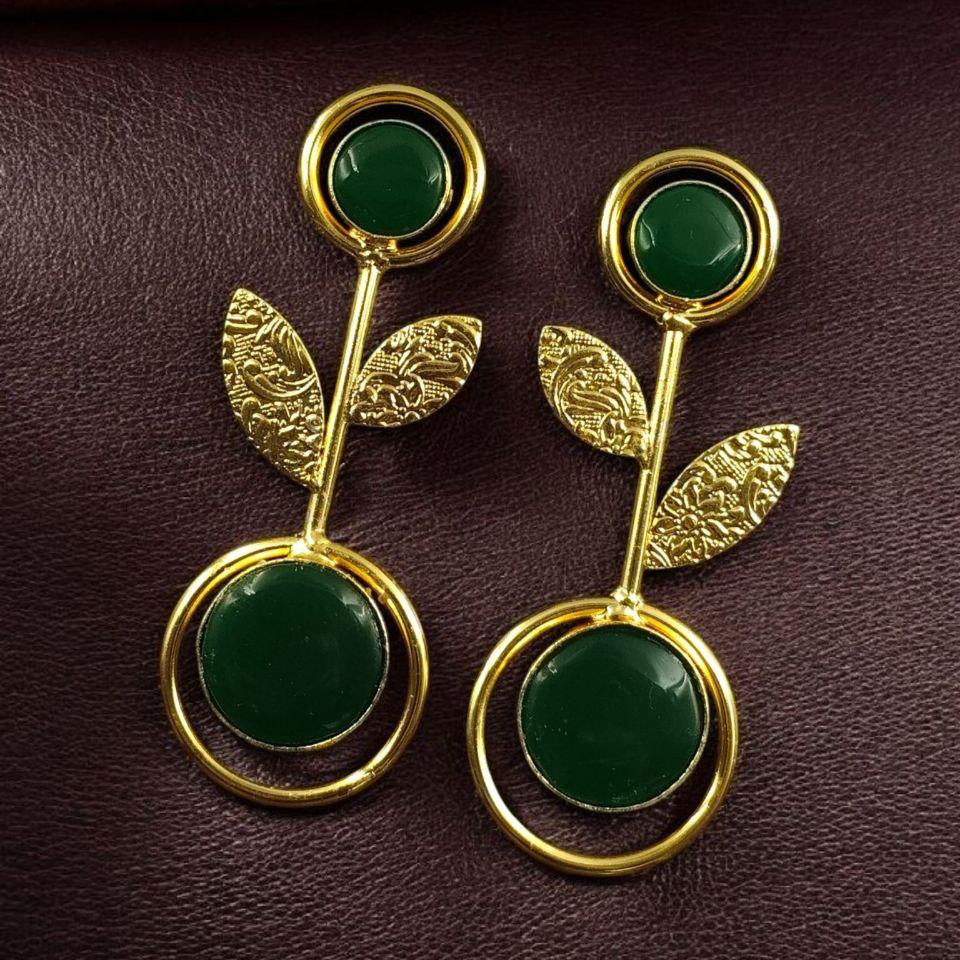 Floral Stone Drop Earrings | Lady Zone