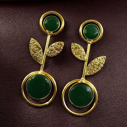 Floral Stone Drop Earrings | Lady Zone