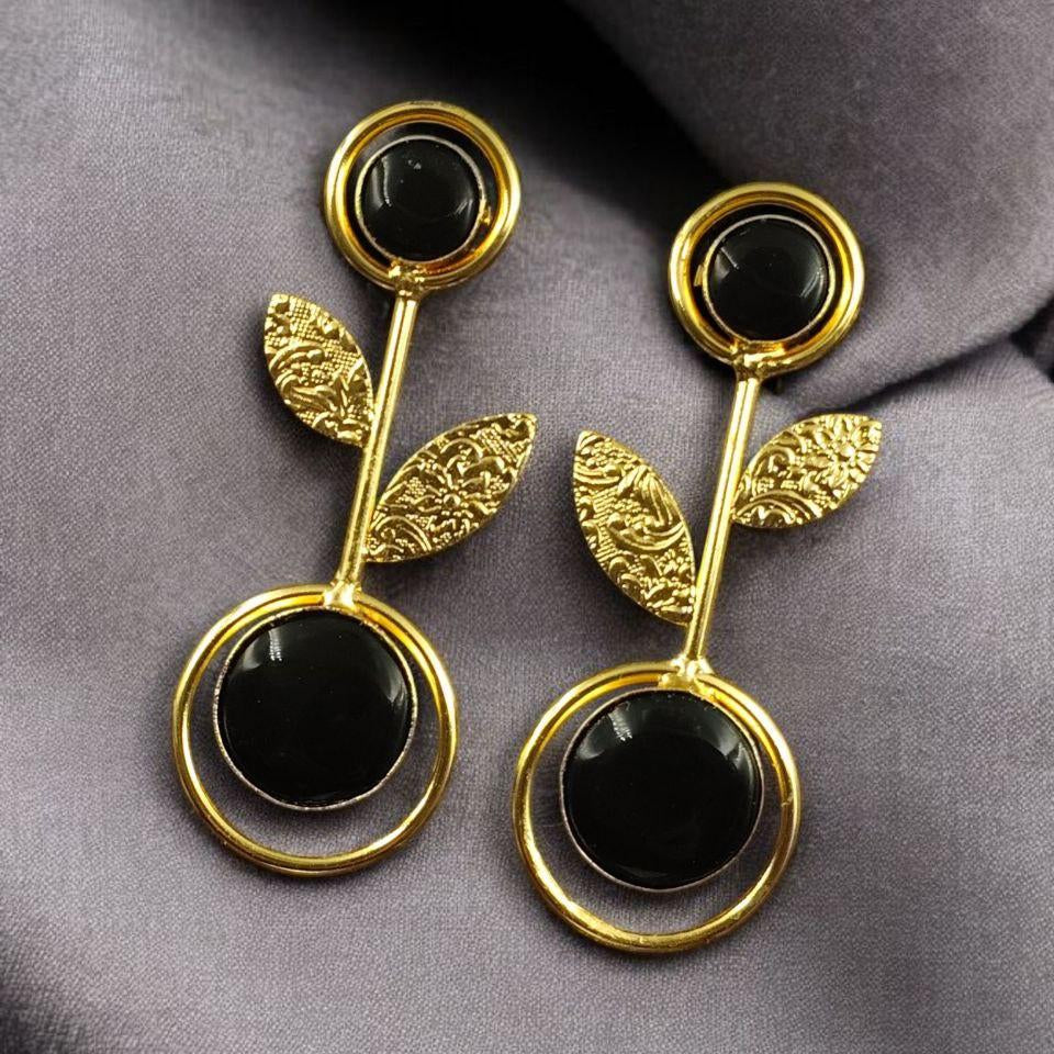 Floral Stone Drop Earrings | Lady Zone
