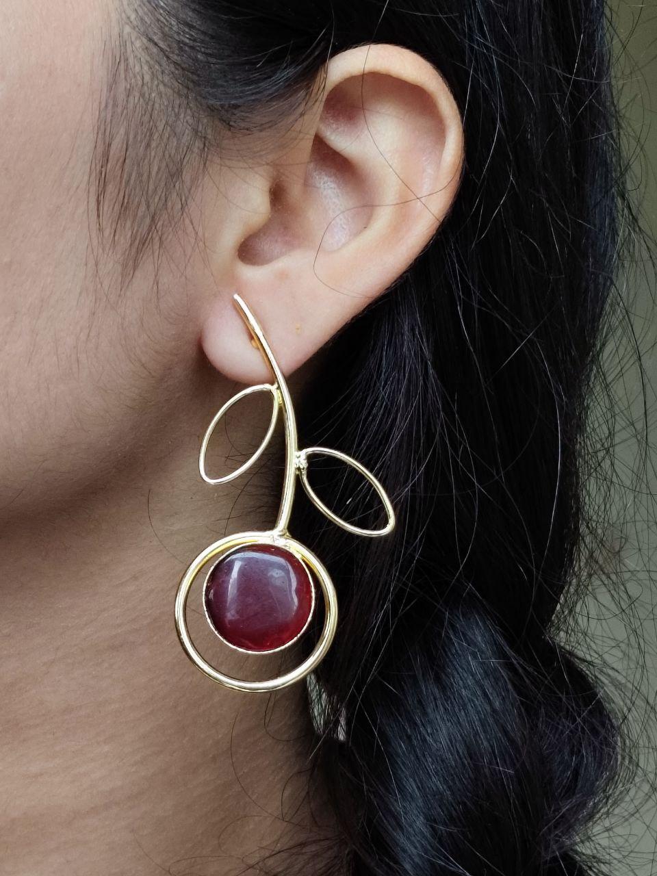 Elegant Vine Stone Earrings | Lady Zone