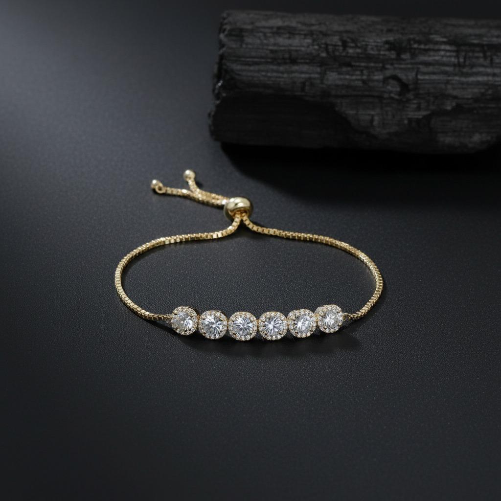 Round Zircon Tennis Bracelet for Women