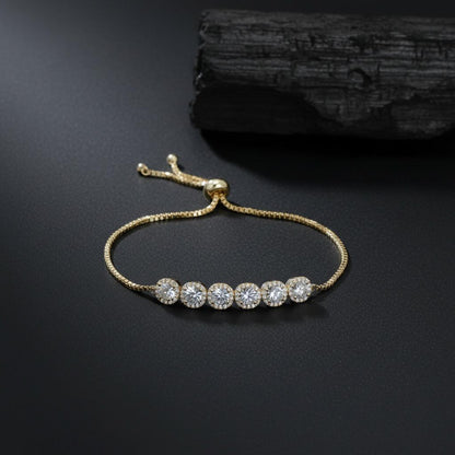Round Zircon Tennis Bracelet for Women