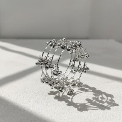 Kashmiri 8 Ghungroo Drop Bangles Set for Women