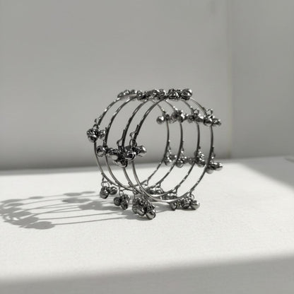 Kashmiri 6 Ghungroo Drop Bangles Set for Women