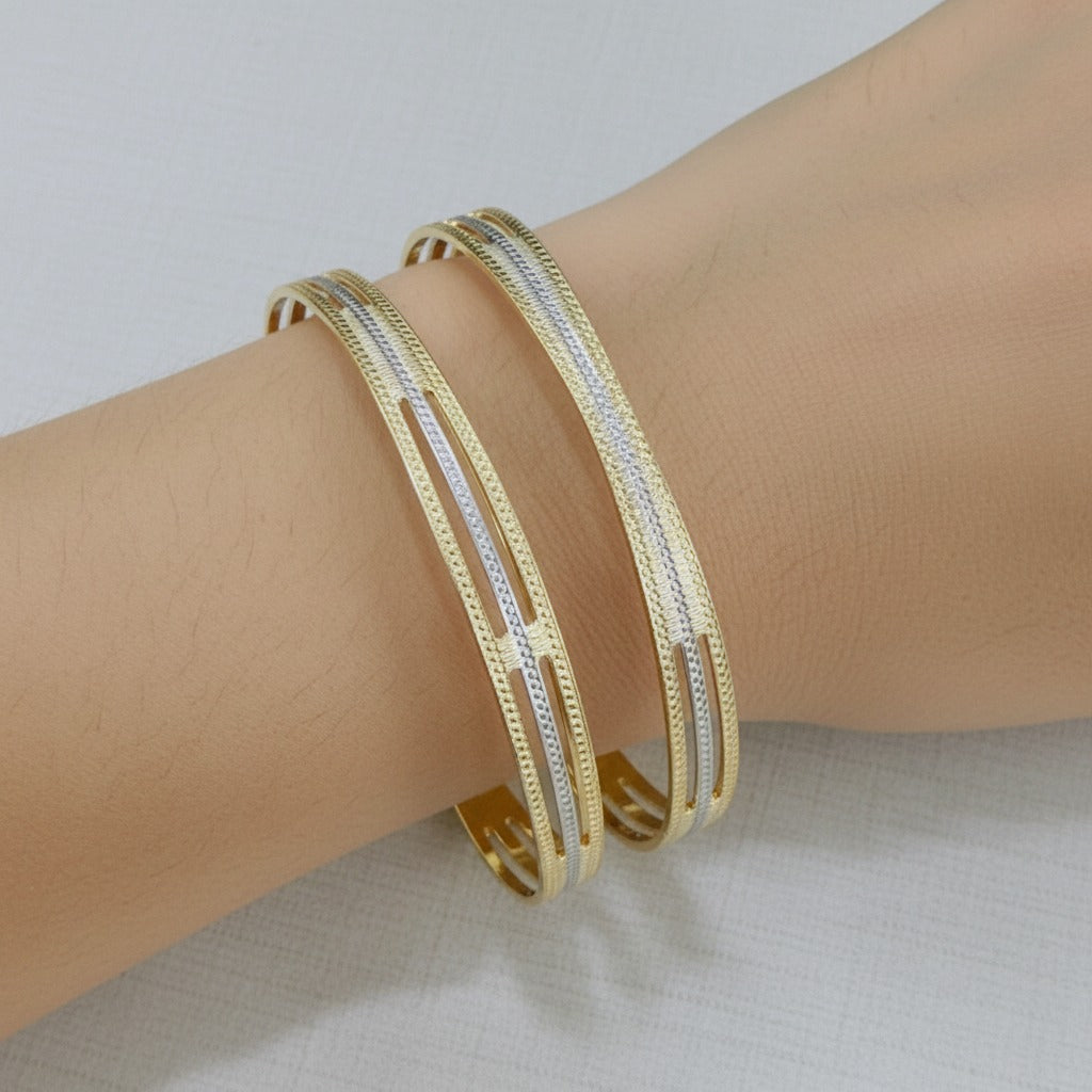 CNC Cut Two Tone Bangles for Women