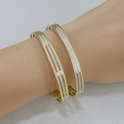 CNC Cut Two Tone Bangles for Women