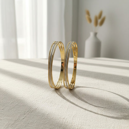 CNC Cut Two Tone Bangles for Women