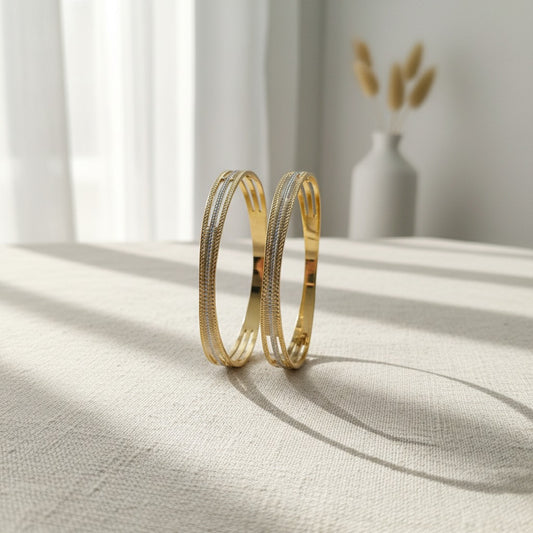 CNC Cut Two Tone Bangles for Women