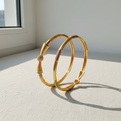Traditional Designer Gold Plated Bangles for Women