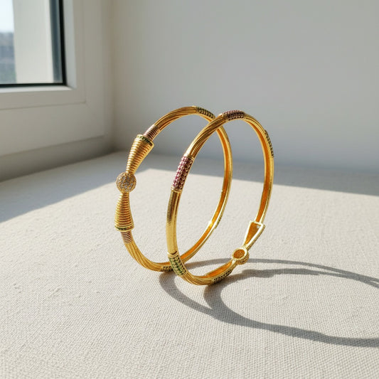 Traditional Designer Gold Plated Bangles for Women