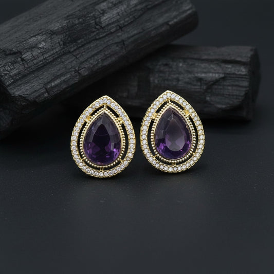 Luxury Teardrop Crystal Stud Earrings for Women