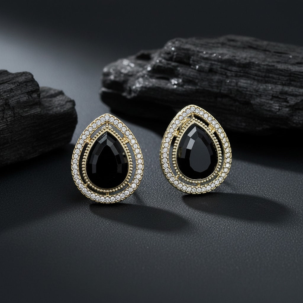 Luxury Teardrop Crystal Stud Earrings for Women