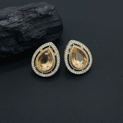 Luxury Teardrop Crystal Stud Earrings for Women