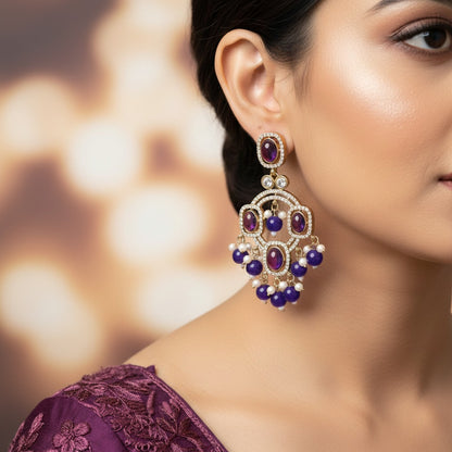 Traditional Beaded Chandbali Earrings for Women | Lady Zone