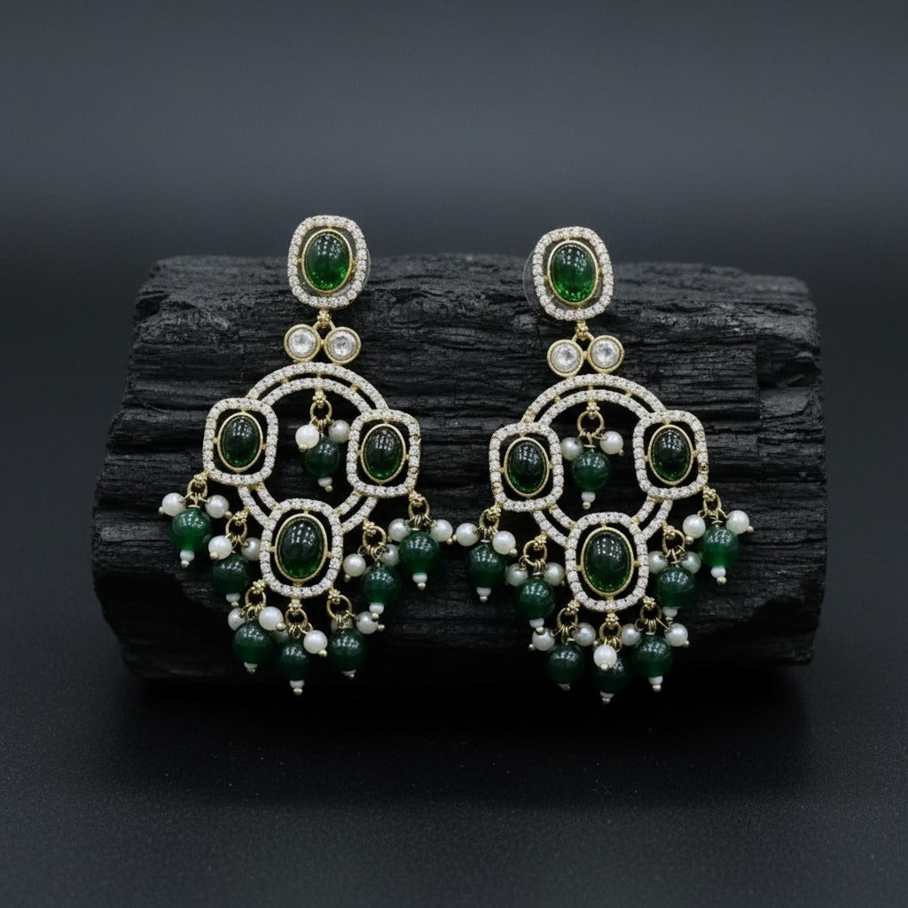 Traditional Beaded Chandbali Earrings for Women | Lady Zone