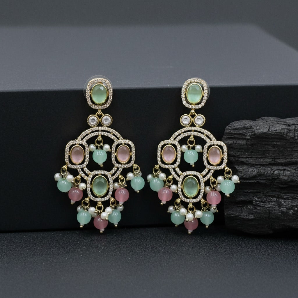 Traditional Beaded Chandbali Earrings for Women | Lady Zone