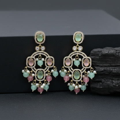 Traditional Beaded Chandbali Earrings for Women | Lady Zone