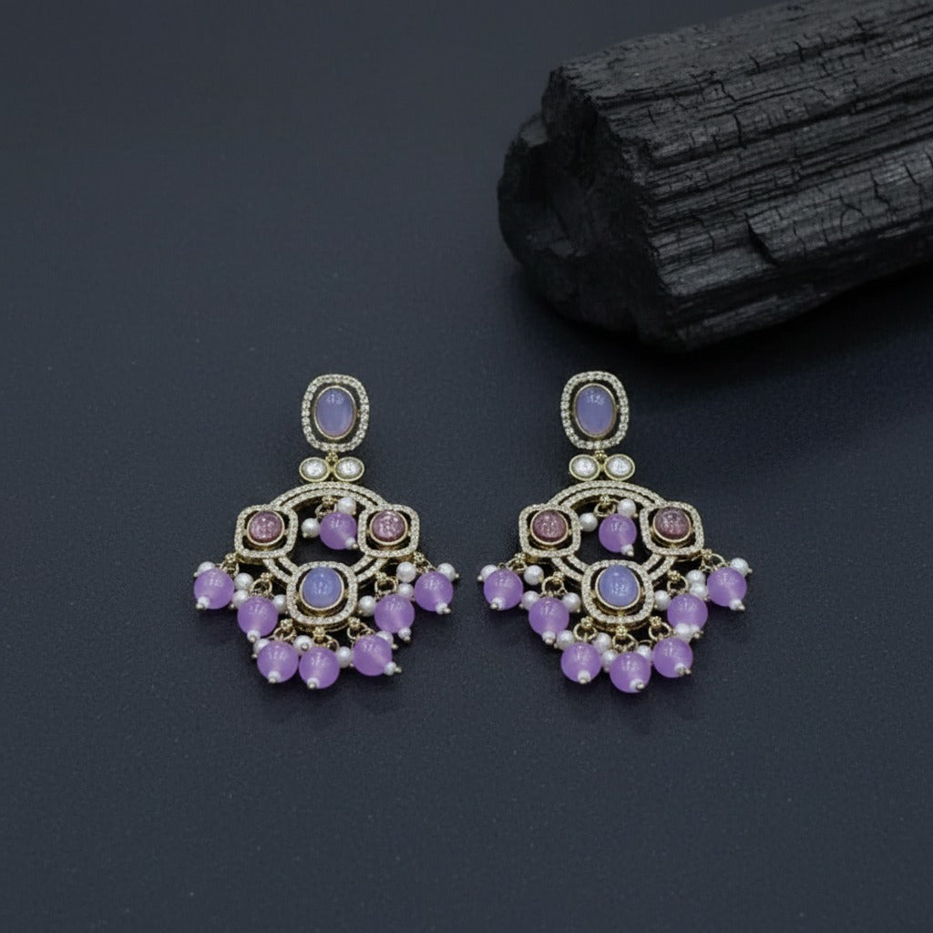 Traditional Beaded Chandbali Earrings for Women | Lady Zone