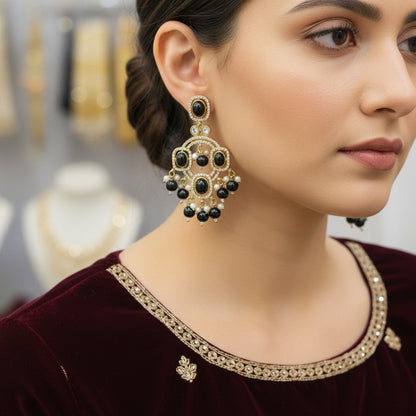 Traditional Beaded Chandbali Earrings for Women | Lady Zone