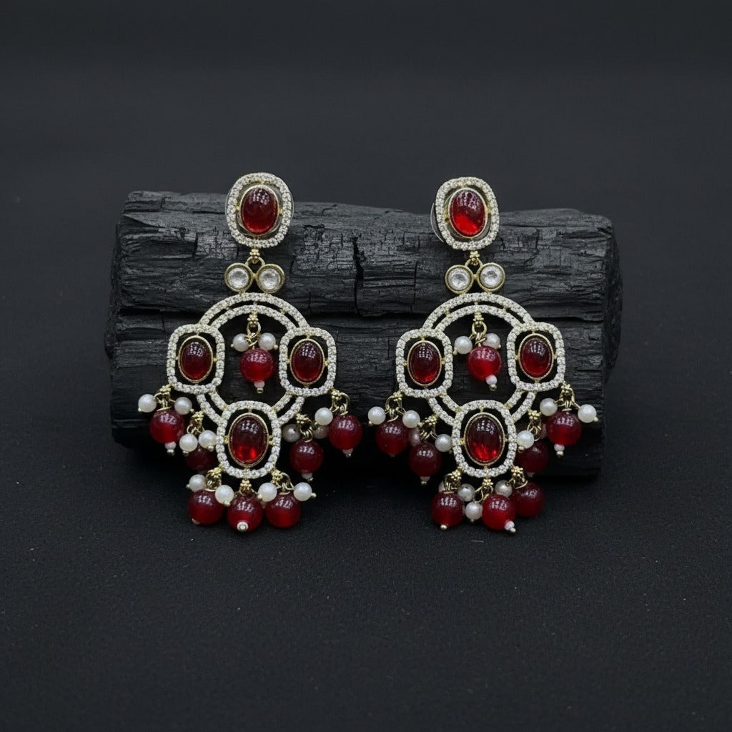 Traditional Beaded Chandbali Earrings for Women | Lady Zone
