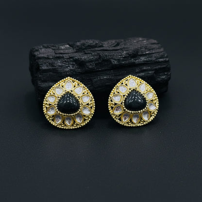 Traditional Kundan Teardrop Stud Earrings for Women | Lady Zone