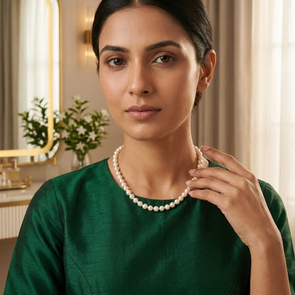 Classic Pearl Beaded Choker Necklace for Women | Lady Zone