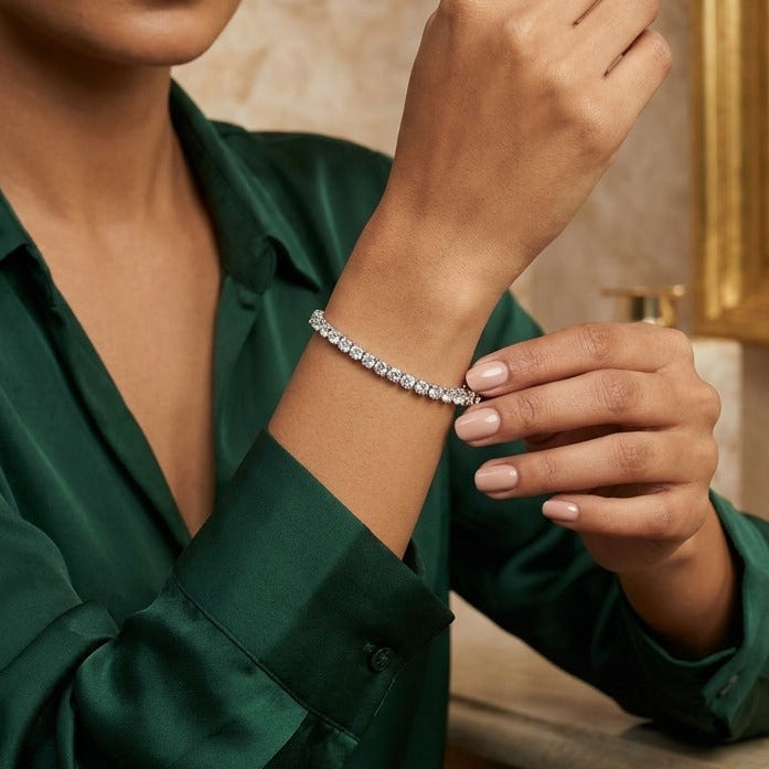 Luxury Crystal Tennis Bracelet for Women | Lady Zone