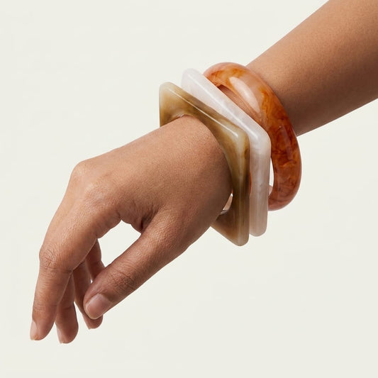 Resin Statement Bangle Stack | Lady Zone
