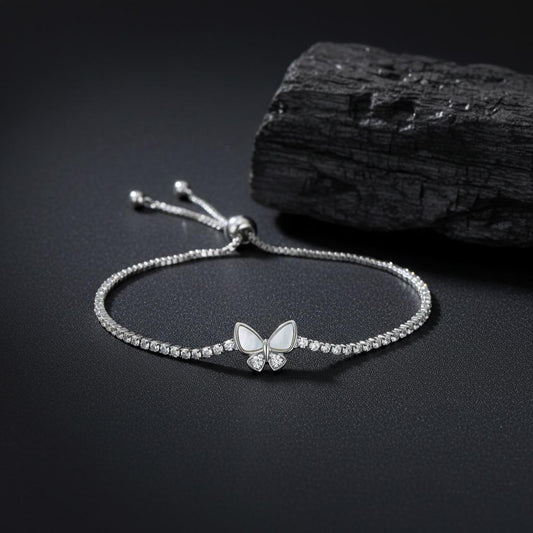 Butterfly Zircon Adjustable Bracelet for Women