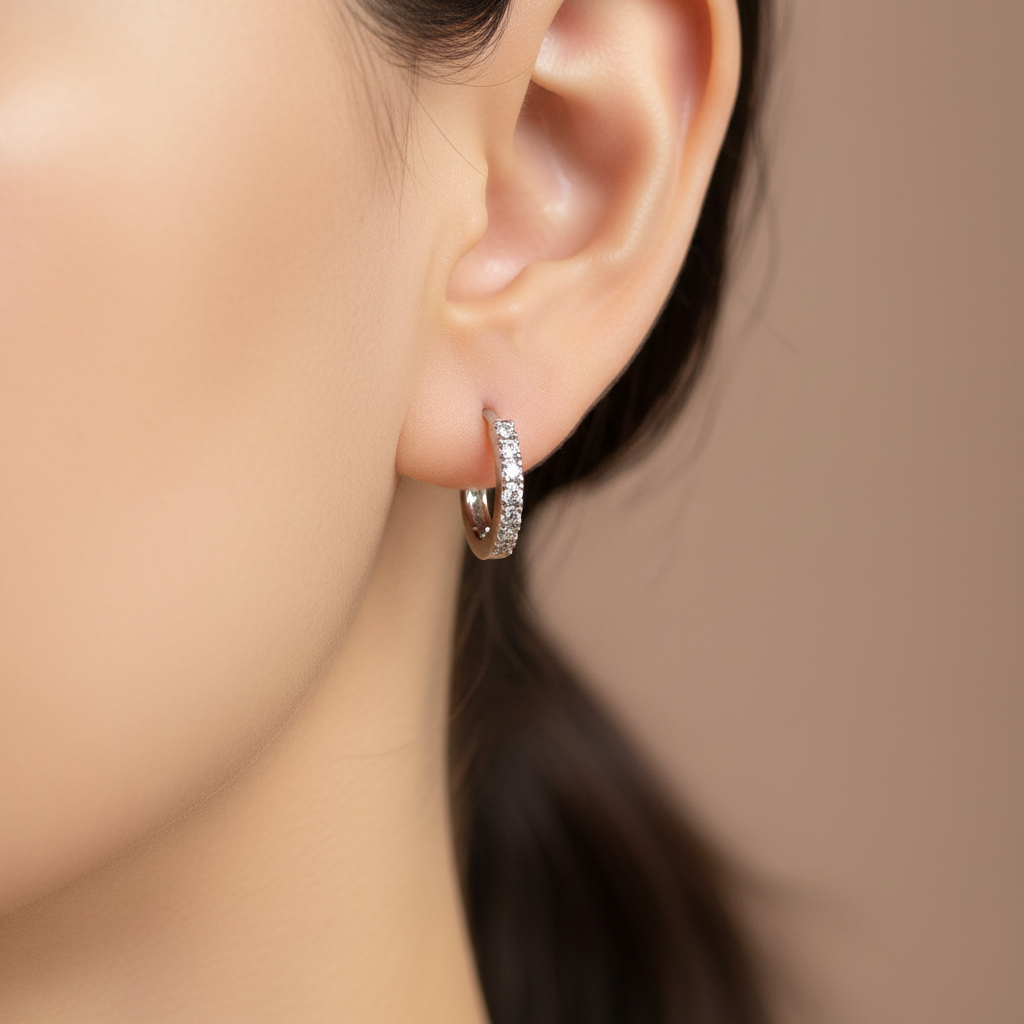 Classic Crystal Hoop Earrings