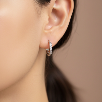 Classic Crystal Hoop Earrings