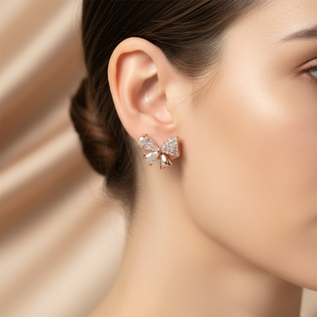 Elegant Teardrop Crystal Stud Earrings
