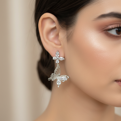 Elegant Butterfly Drop Earrings