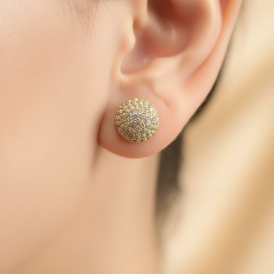 Classic Crystal Ball Stud Earrings