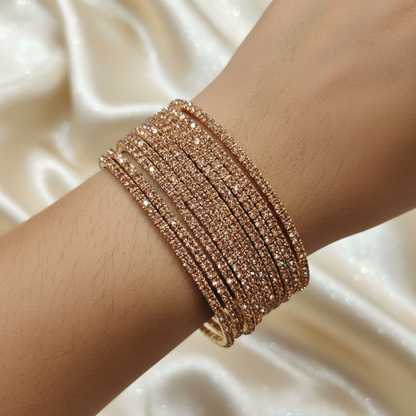Luxury Multi-Layer Crystal Stretch Bracelet