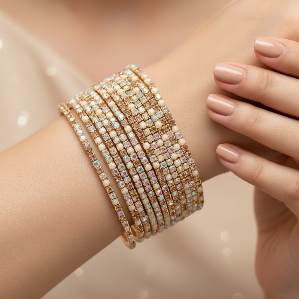Luxury Multi-Layer Crystal Stretch Bracelet