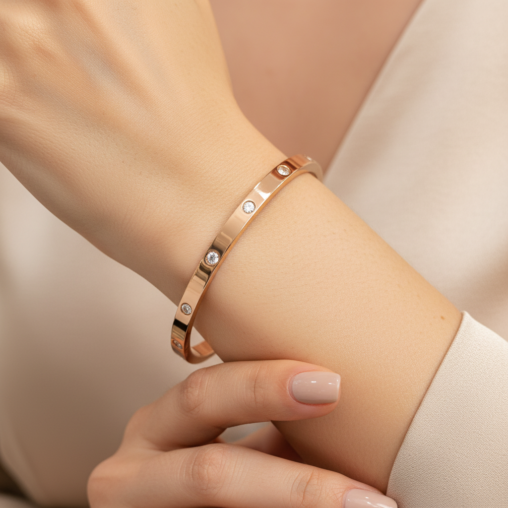 Classic Crystal Stud Western Bracelet