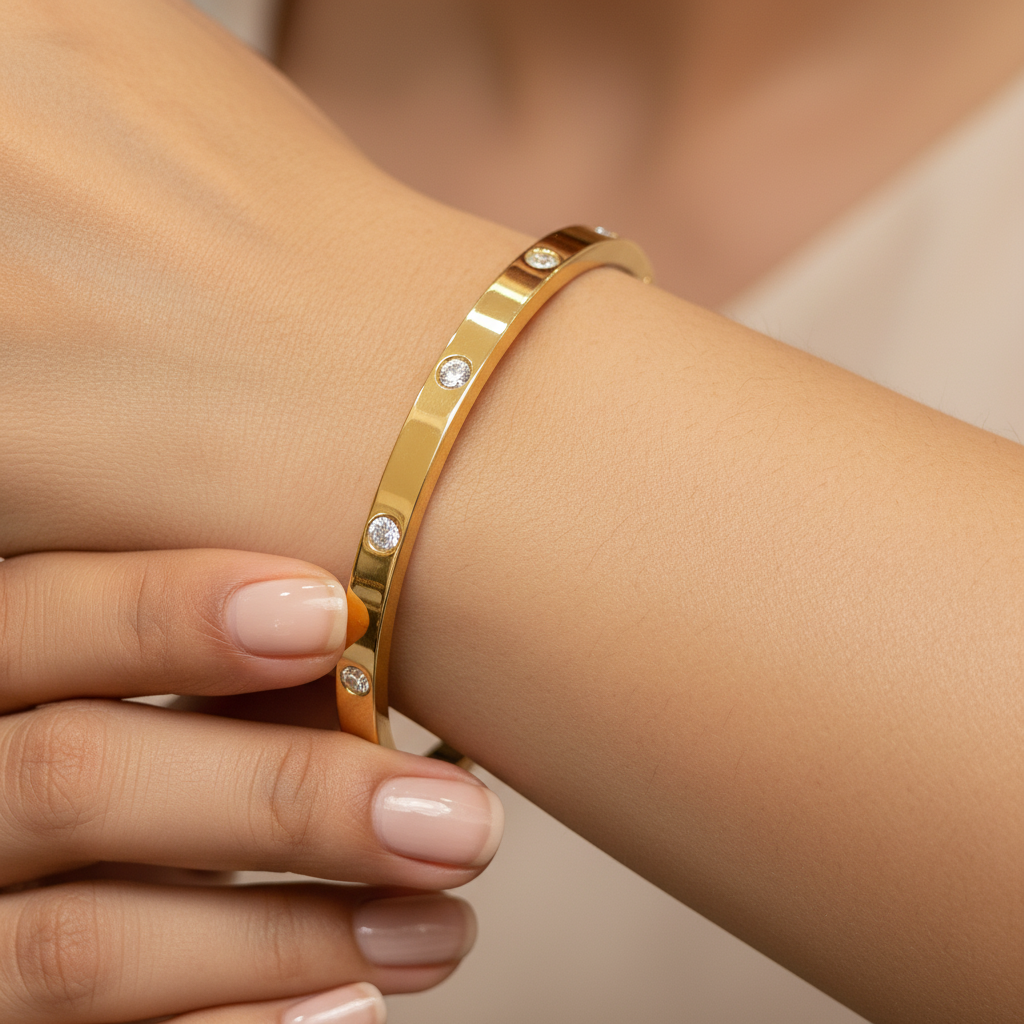 Classic Crystal Stud Western Bracelet