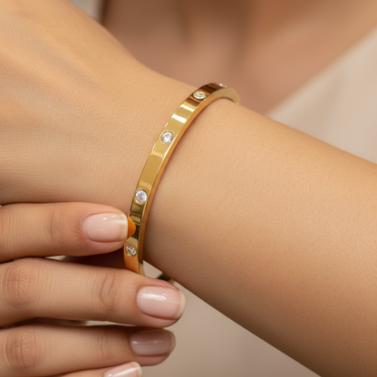 Classic Crystal Stud Western Bracelet