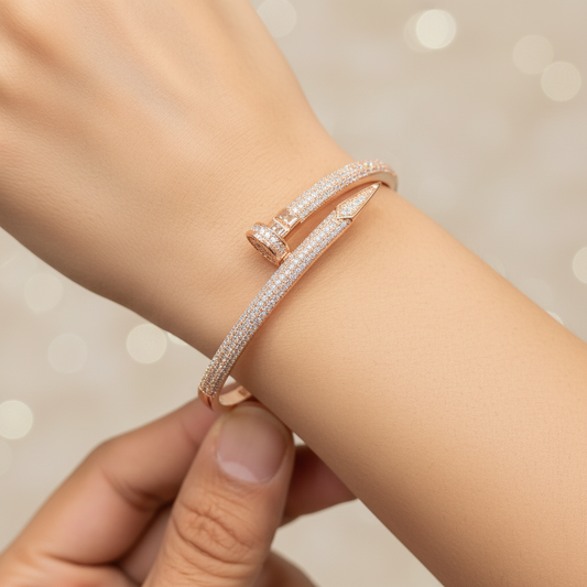 Crystal Nail-Inspired Western Bracelet
