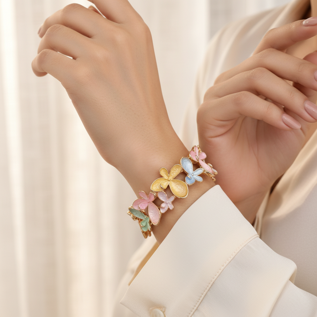 Pastel Charm Stretchable Western Bracelet
