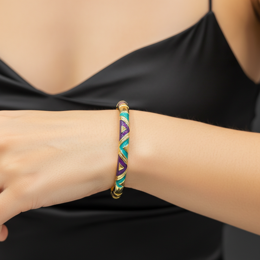Royal Meenakari Openable Western Bracelet