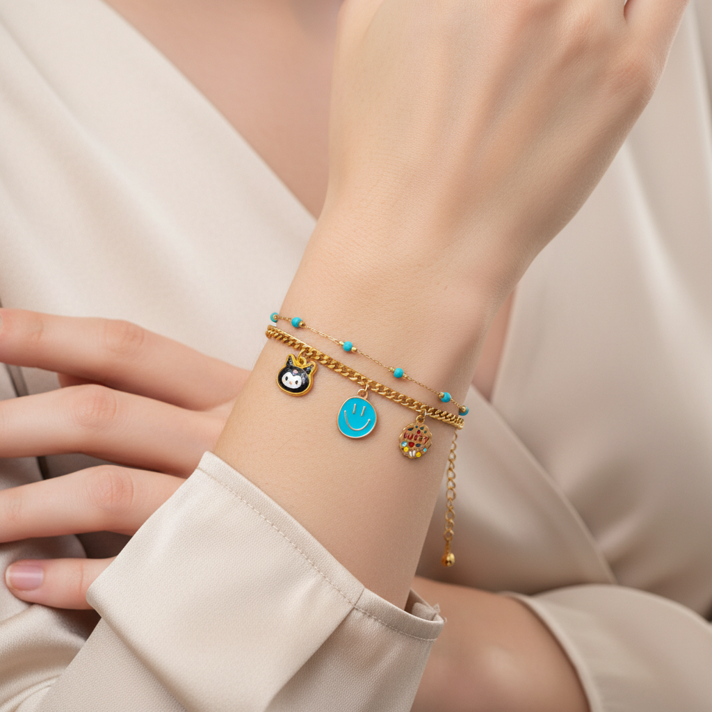 Trendy Western Charm Bracelet for Girls