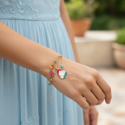 Trendy Western Charm Bracelet for Girls