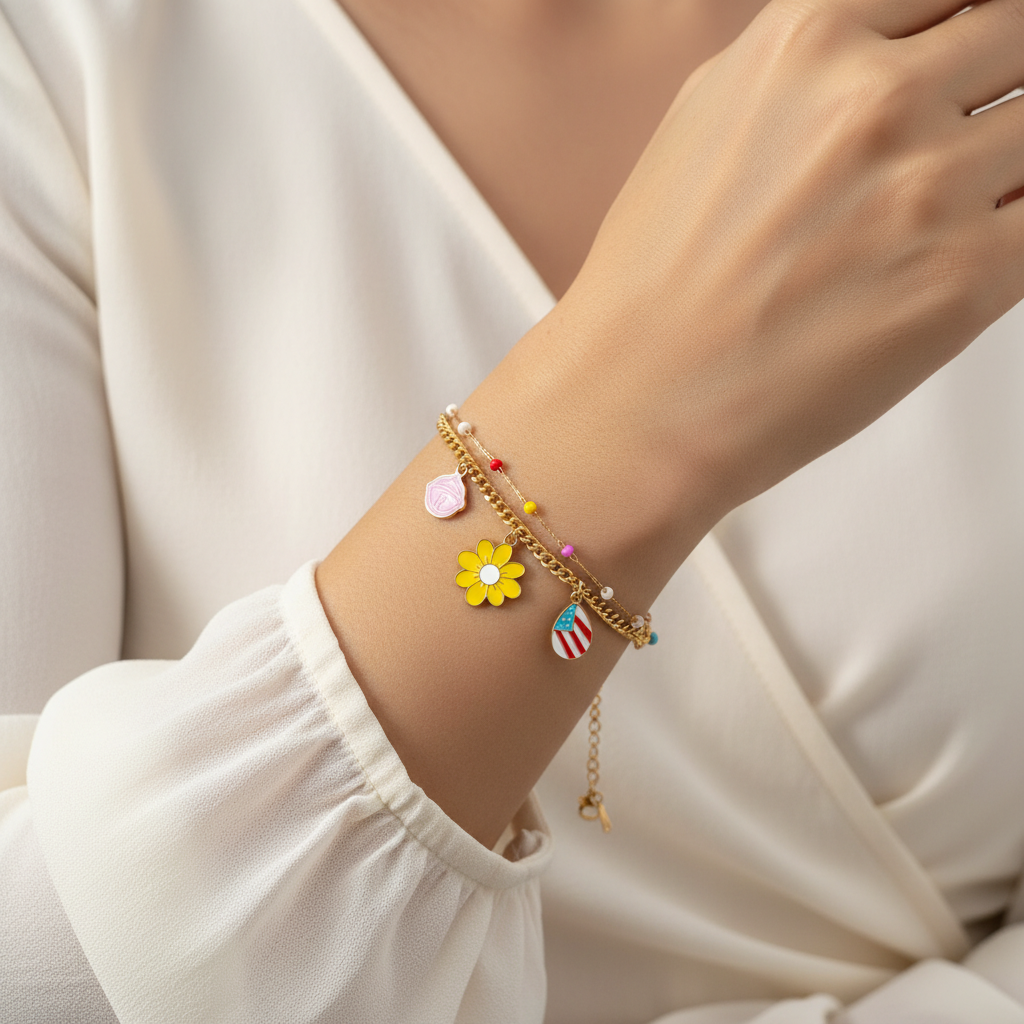 Trendy Western Charm Bracelet for Girls