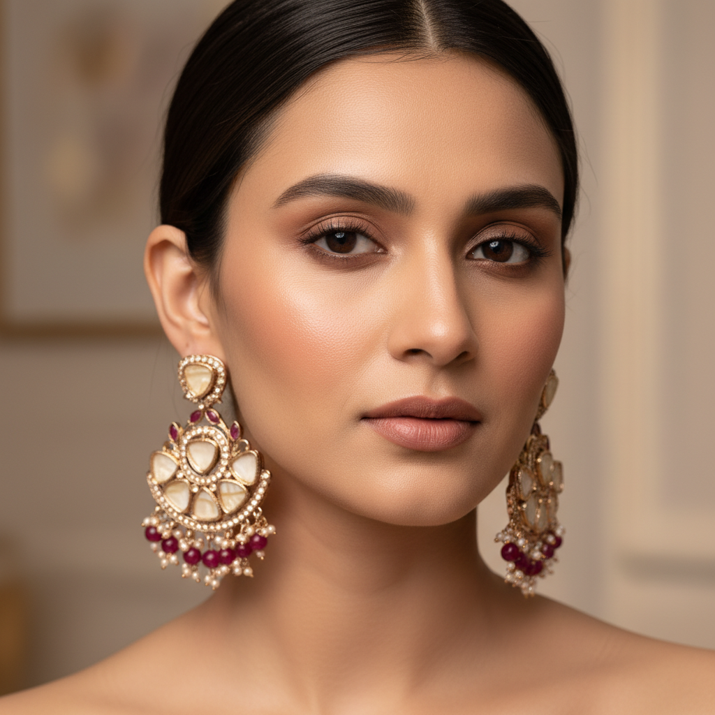 Antique MOP Earrings with Pearl Drops