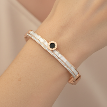 Rose Gold Plated Halo Crystal Bracelet
