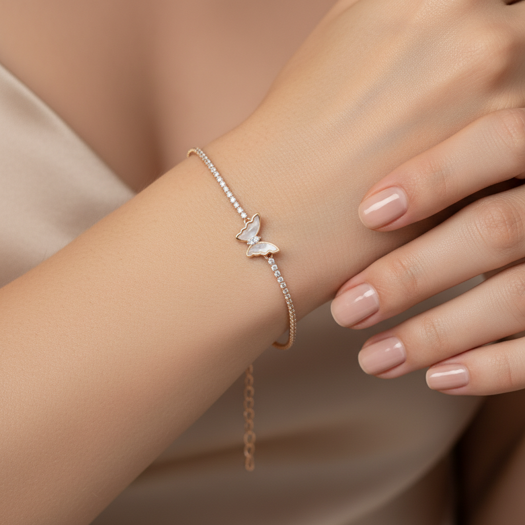 Elegant Butterfly Motif Adjustable Bracelet