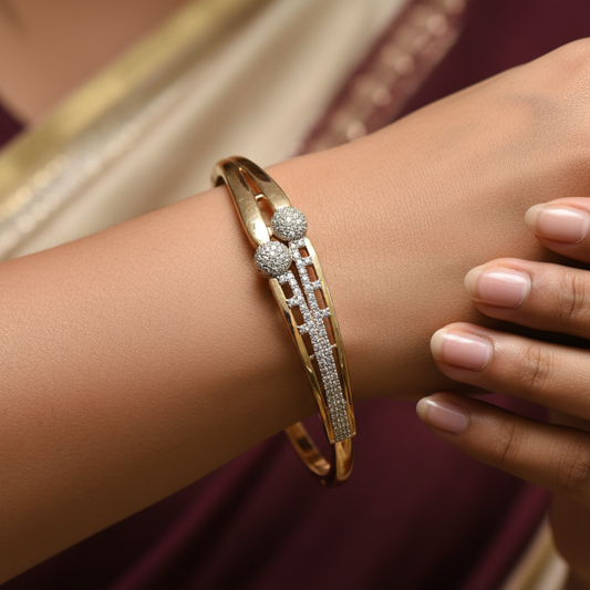 Rose Gold Sparkle Cuff Western Bracelet